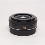 Leica Used Elmarit TL 18 mm f/2.8 ASPH Pancake Lens Black Anodised