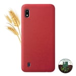 Coque silicone unie Biodégradable Rouge compatible Samsung Galaxy A10 - Neuf