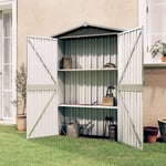 Abri de jardin Anthracite 116x45x175 cm Acier galvanisé - The Living Store - Anthracite