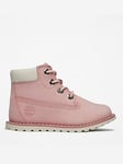 Timberland Pokey Pine 6in Boot With Boot, Pink, Size 7 Younger