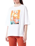 United Colors of Benetton Women's T-Shirt 3096D1024, White with 905 Print, S