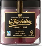 Sv. Michelsen Lakrids, hvid chok. hindbær/chili