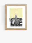 EAST END PRINTS Becks Norf Design 'New York Yellow' Framed Print