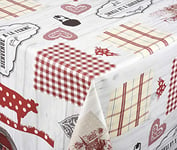 Venilia Nappe "Country" linge de table toile cirée maintenance réduite hydrophobes, Polyester, PVC, rectangulaire, 140 x 200 cm, 55057