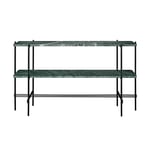 Ts Console 2 Racks, Black/Green Marble