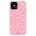 Personalaizer Coque pour iPhone 12-12 Pro - Hello Kitty Patron Sobre Rosa