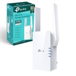 TP-Link AX3000 Dual Band Mesh Wi-Fi 6 Range Extender, Broadband/Wi-Fi Extender, Wi-Fi Booster/Hotspot with 1 Gigabit Port, 160 MHz Channels, Built-In Access Point Mode, Easy Setup, UK Plug (RE705X)