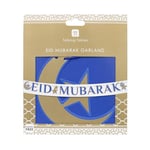 Talking Tables Blue & Gold Eid Mubarak Reusable Paper Garland-Party Decorations for Religious Festival 3m |No Plastic