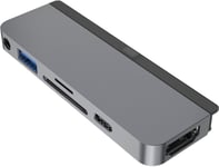 HyperDrive 6-in-1 USB-C Hub (iPad Pro/Air 4) - Harmaa