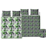 Official Minecraft Double Coverless Duvet Bedding - Care Free Reversible Coverless Quilt & Pillowcases - Washable Duvet - Perfect For Travelling & Sleepovers, 10.5 Tog Minecraft Mixed Up Design