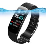 C1 Plus-Montre Intelligente Bluetooth Pour Hommes Et Femmes",Comptage Des Pas,Bracelet De Sport,Suivi De La Condition Physique,Fr¿¿Quence Cardiaque,Tension Art¿¿Rielle,"Bracelets De - Type C1plus Black