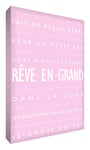 Feel Good Art Moderne et Typographique Toile sur Cadre Mural de Style Rose Pâle 91 x 60 cm