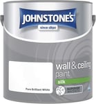 Johnstone's - Wall & Ceiling Paint - Brilliant White - Silk Finish - Emulsion -