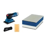 Bosch Professional 12V System ponceuse vibrante sans-fil GSS 12V-13 (avec 1 feuille abrasive, sac à poussière) + 1x Expert Cale Dual Density