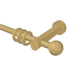 Flairdeco - Tringle à Rideaux en Bois de hêtre Verni - Diamètre 20 mm - 1 Rail - Type Boule - 100 cm