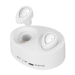 Mini Bluetooth 5.0 écouteur True Wireless Stéréo IPX5 étanche écouteurs TWS Casque avec Micro, Blanc Argent