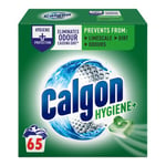 Calgon Hygiene Plus Washing Machine Cleaner & Limescale Remover, Water Softener Tablets, Unscented , 65 Tablets, Pack of 1