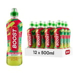 Boost Sports Drinks Watermelon & Lime | 12 Isotonic Drink with Vitamin B12 and B6 | Electrolyte Drink | Maximum Hydration Drinks | Low Calorie Vegan Adult Soft Drinks Multipacks | 12x500ml