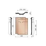 Koramic Takstein vhv vario sort gl 738 forbruk 14,6-16,1 stk/m2 