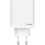 OnePlus SUPERVOOC 120W Dubbelportars Nätadapter -vit laddare