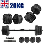 20Kg Dumbbells Pair of Weights Barbell/Dumbells Body Building Set Gym Kit