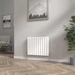 NRG 600x748 Horizontal Flat Panel Designer Radiators Radiator Bathroom Heater Central Heating Radiators Rad Double Column Gloss White