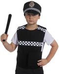 Kids Police Stab Vest Childrens Policeman Outfit Fancy Dress Cop Costume