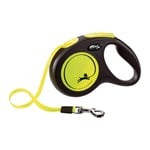 Dog Lead Flexi NYHET CLASSIC NEON 5 m Storlek S