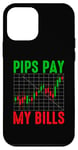 Coque pour iPhone 12 mini Funny Trading Trader Humour Pips Pay My Bills