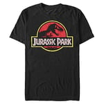 Jurassic Park Men's Classic Movie Logo T-Shirt, Black, XXXXXL