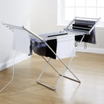 Electric Heated Clothes Airer Dryer Indoor Horse Rack Laundry Folding Washing