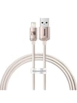 Baseus USB cable for iP Crystal Shine 2.4A 1.2m (pink)