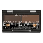 RIMMEL BROW THIS WAY BROW SCULPTING KIT 003 DARK BROWN 1.1G