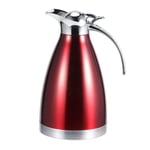 Stainless Steel Thermal Coffee Carafe Household Double Layer Stainless Steel Vacuum Insulation Water Bottle Kettle Coffee Pot (1.5L-Red)