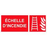 Panneau "Echelle incendie" PVC - 200x80 mm