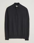 Canali Cotton Half Zip Black