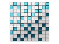 Mosaïque en verre sur filet pour salle de bain ou cuisine 30 cm x 30 cm - Laguna