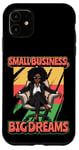 iPhone 11 Small Business Big Dreams Curly Black Afro Woman CEO Case