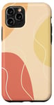 Coque pour iPhone 11 Pro Couleur neutre bohème marron, beige, rouge et jaune moutarde