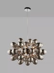 Bay Lighting Grandeur Glass Ceiling Light, Black Chrome