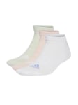 adidas CUSHIONED SPORTSWEAR LOW CUT SOCKS 3 PAIR PACK, CHAUSSETTES NON PRÉSENTÉES Unisexe Enfant, white/sandy pink/linen green,