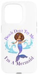 Coque pour iPhone 15 Pro Beach Don't Try Me I'm A Mermaid Funny Black Sirmaids Women