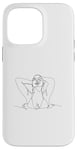 Coque pour iPhone 14 Pro Max sexy shirt sexy sweat à capuche lignes chaudes femme en eau dessin