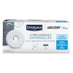 STARWAX - Tablettes Absorbeur d'Humidité x 4 - Evite les Moisissures - Anti-Odeur - Sans Colorant - Sans Parfum - Fabriqué en France - 1 Recharge Traite 25m² durant 3 mois Environ