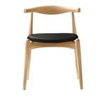 Carl Hansen - CH20, Klarlackad Ek, Lädergrupp B Thor - 359 - Ruokapöydän tuolit - Hans J. Wegner - Puun värinen - Puu