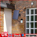 4W 5V Solar Battery Charger Waterproof for Ring Video Doorbell 4 (Black)