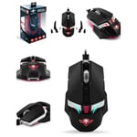 Souris PRO GAMER Spirit Of Gamer 5000 DPI Gaming Multimédia 9 BOUTONS LED RGB 8G