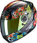 SCORPION Casque DE Moto EXO 490 Divina,Caméléon Noir-Rouge-Bleu,M