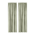 Åhléns Home Sammetsgardin SARA 140x250 cm, 2-pack Grön