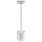 Metal USB Touch Bordlampe - Genopladelig - Hvid